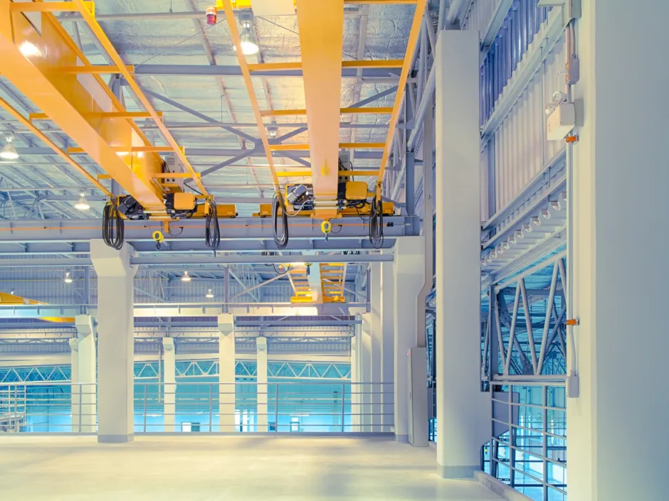 Industrial lifting operations — crane and rigging equipment in use